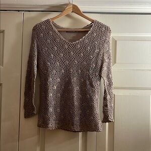 Croft & Barrow Tan Knit Top